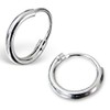 Small Hoop Earrings - 925 Sterling Silver (Tiny Plain Sleeper)