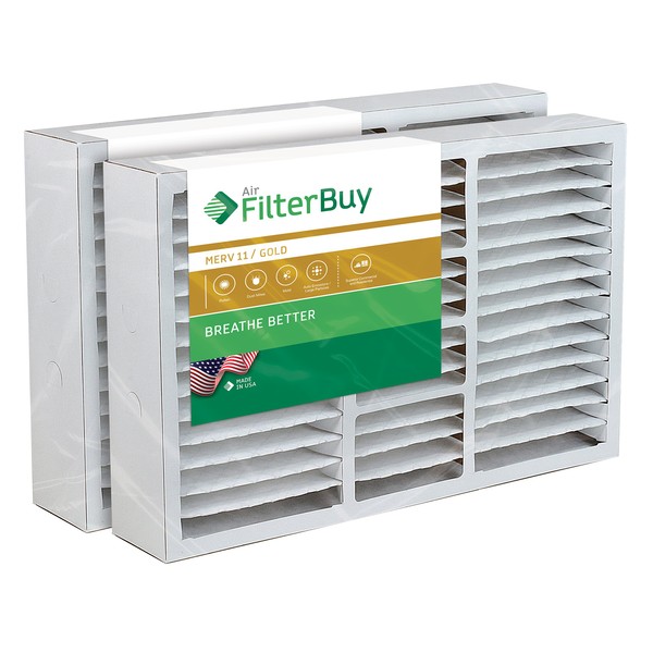 Filterbuy 16x25x5 Air Filter MERV 11 Allergen Defense (2-Pack), Pleated AC Furnace Filters for Honeywell, Lennox, Carrier, Air Kontrol, Bryant, Day & Night, & Payne (Actual Size: 15.75 x 24.75 x 4.38)