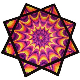 BVCY Flowstar Beginners Flow Star Easy to Rotate Sided Print Double Stitched Flow Toy Fingertip Rotating Flow Toy (Style-12)