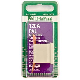 Littelfuse 0PAL4120XP PAL 9/16 Bent 32 Volt 120 Amp Carded Auto Link Fuse