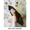 TIME LOVER Mini Windproof Folding Travel Umbrella, Sun & Rain