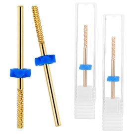 JIEYAO 2 Pcs Cuticle Nail Drill Bits, Tungsten Carbide Nail Drill, Barrel Electric Nail Bits Hard Skin Drill Bits Remover Nail Buffer Bit for Nail Prepare Nail Bed File Dead Skin Cleaning