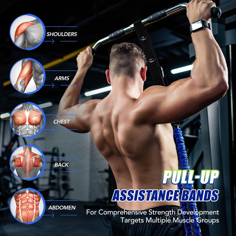 ALongSong Pull Up Assistance Bands with Foot Support Pedal -