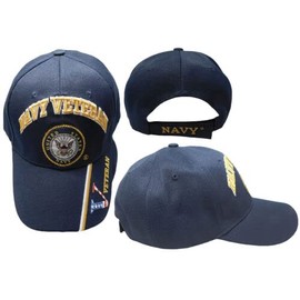 USA Navy Veteran Blue Baseball Style Embroidered HAT Ball Cap Vet us Retired A90
