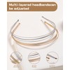 KGDUYC 2pcs Multilayer Metal Headbands for Women, Fashionable Thin Headband,
