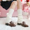 Jilneed Long Leg Warmers for Women Lolita Fashion Wool Cable