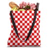 Checkerboard Checkered Checked Check Pattern Red White Tote Bag