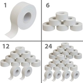 BB Sport Finger Tape 2.5 cm x 10 m Sports Tape Set 1/3/6/12/24 Rolls Climbing Tape Tape Bandage White Inelastic Joint Sports Tape Quantity: 6 Rolls