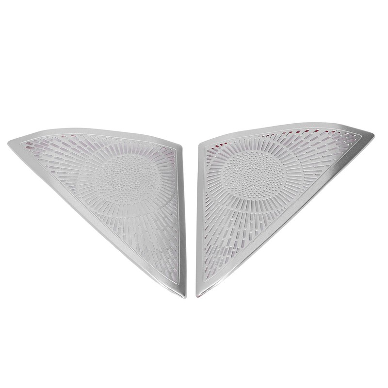 2 Pcs Car Door Speaker Cover Trim Stickers Aluminium Alloy