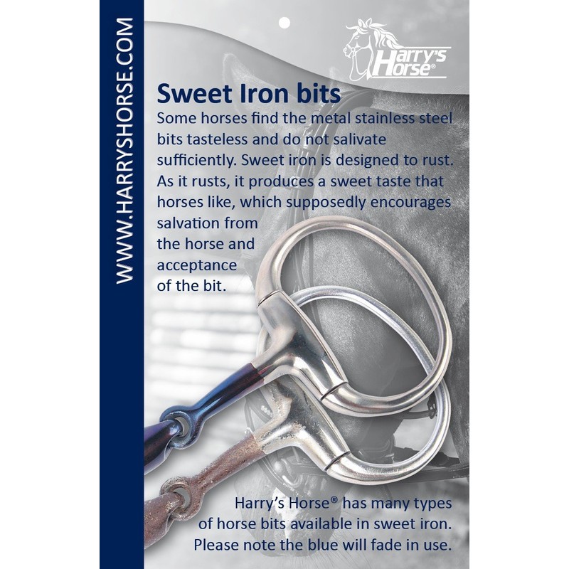Harrys Horse Anatomic ring snaffle, 14mm French mouth, Sweet Iron