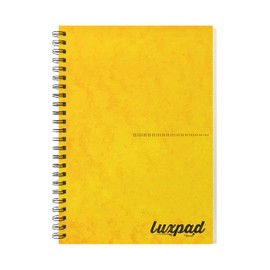 Silvine Luxpad A5 Memory Aid Yellow Paper Notebook - Lined (120 Pages)