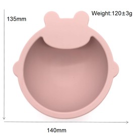 Silicone Baby Led Weaning Supplies, Toddler Feeding Set With Divided Suction Plate Bowl Spoons Forks Sippy Cup Adjustable Bib Non Slip Mat, Baby Eating Utensils, Bear Shape, 7-Piece, Blue (Pink)