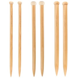 JubileeYarn Jumbo Bamboo Knitting Needles - 3 Pair Deluxe Set - 15mm, 20mm, 25mm