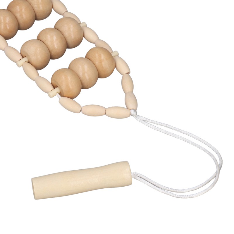 Back Massager Roller Rope Wood Back Roller Massage Manual Relief
