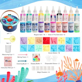 ARTPAR Magic Water Elf - 20 Colors Aqua Fairy Water Gel kit for Kids, Create Your Own Water Pets & Fairy Toys, Fun Sensory Crafts for Boys Girls Ages 3-12 Year