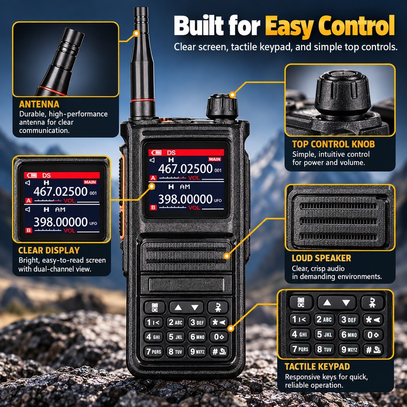 Multi-Band Two Way Radio for Outdoor Communication – 256 Channels,