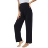 Joyaria Womens Soft Bamboo Viscose Maternity/Pregnancy/Pregnant Long Pajama/Pj Pants/Bottoms Petite(Black,Small)