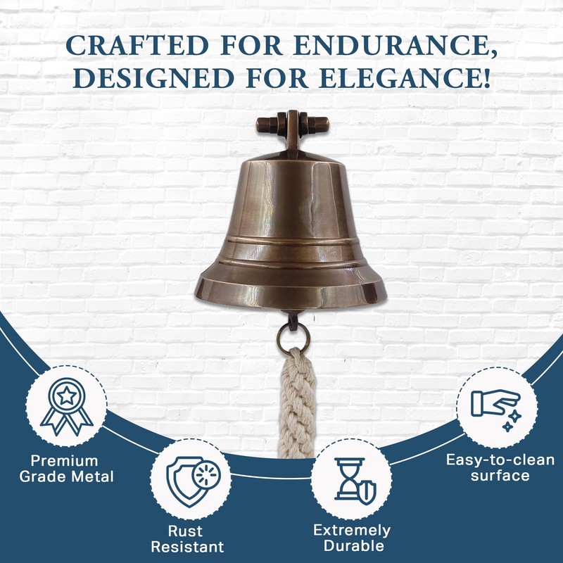 The Metal Magician Nautical Hanging Wall Mountable 4" Solid Brass