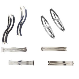 Mytoptrendz® 8 Pcs Small Hair Clip Barrette Unsprung Hair Slides Hair Grips Girls Women Hair Accessories (Silver -4 pair assorted shape)