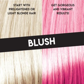 Color Lux Direct Vibes Semi-Permanent Hair Color, Blush, Vibrant & Long-Lasting Shade, Ammonia-Free, Vegan, Sulfate-Free, Paraben-Free, 8 fl oz