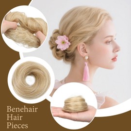 Hair Bun | Messy Fake Hair Bun Extension,Scrunchies Hairpieces Curly Ponytail Extensions for Styling Travel Dating Birthday Party Wedding Dance Girls Women