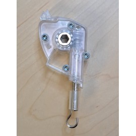 Heavy Duty Hex Hole Wand Tilter for 2" Horizontal Blinds (Clear-Metal Shaft, Pack of 1)