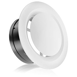HG POWER ABS Adjustable Air Vent Round Soffit Exhaust Vent White Inline Duct Fan Outlet Vent 3 Inch