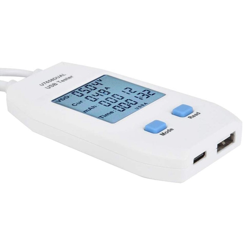 Ziiyoilh 2X USB Tester, LCD USB Tester Detector Voltmeter Ammeter