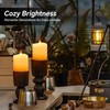 milysoek 3x3 Flickering Flameless Candles Set of 2, Pillar LED