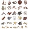 32Pcs Metal Brain Teaser Puzzles Teasers 3D Steel Puzzle for