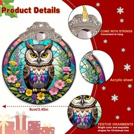 2024 Owl Christmas Tree Ornaments - Owl Gifts for Women, Decorative Keepsake Ornaments for Home Lovers