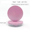 Plastic Loose Powder Compact Container with Velvet Powder puff Mirror
