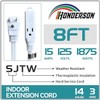 HONDERONS 8FT 3 Outlets White Flat Plug Extension Cord, 14/3