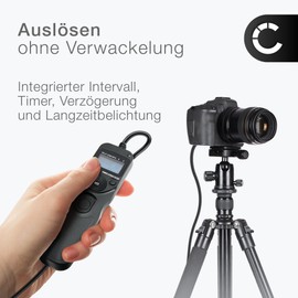 subtel Remote Shutter Release Compatible with Canon EOS 1300D, 1100D, Rebel Camera - Cable Release with Timer RS-60E3 / CS-205 / TC-60E3 Remote Control
