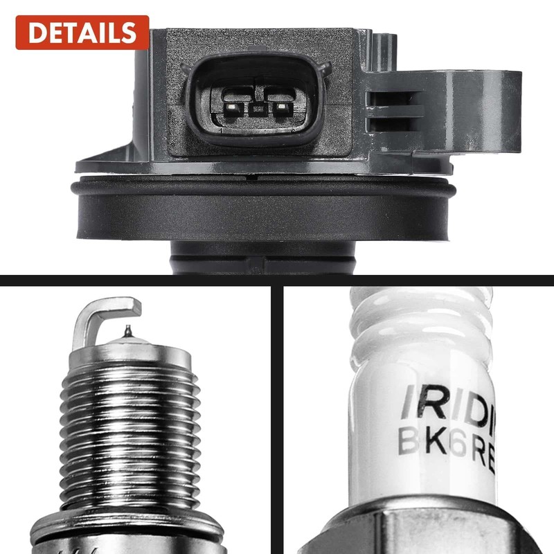 A-Premium Set of 6 Ignition Coil Pack and Iridium Spark
