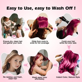 AU Temporary Hair Color Wax Pink - Instant Natural Dye Clay, Non-Damaging & Easy Wash Out, 13 Colours for Men & Women (100g)