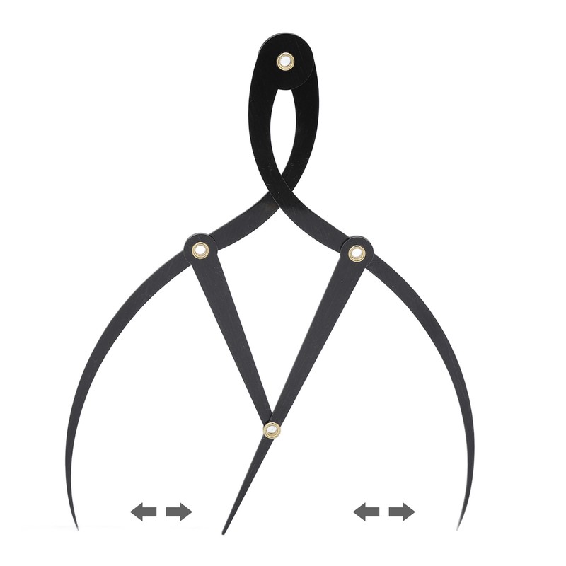 Eyebrow Ruler Multifunctional Stainless Steel 3 Point Positioning Ruler for