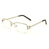 V.W.E. Rectangular Half Rim Metal Reading Glasses With Anti-reflective AR