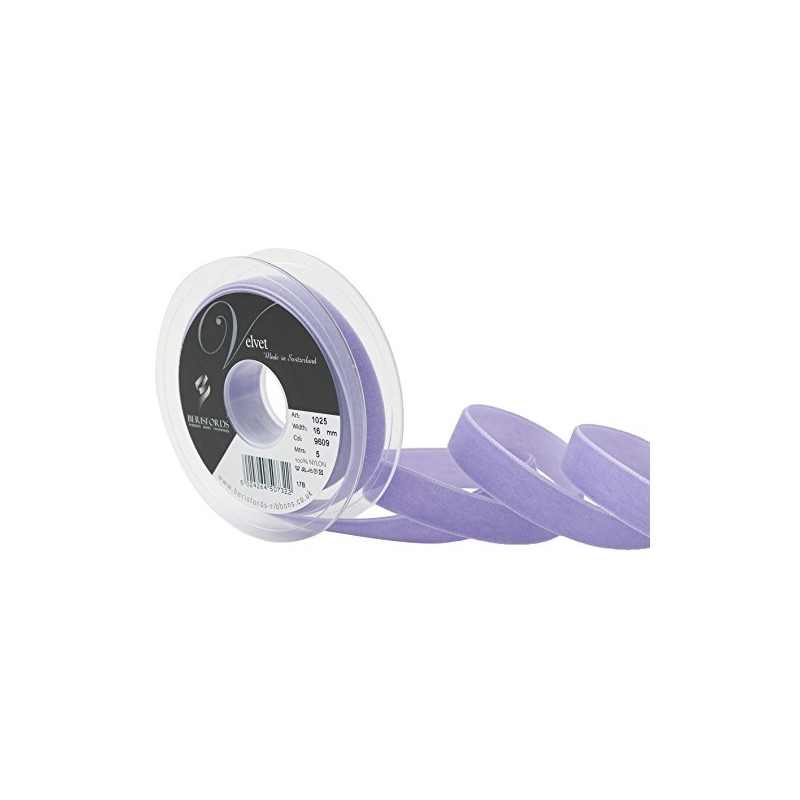 Berisfords Velvet Ribbon, Violet, 10.2 x 2.1 x 10.2 cm