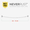 Zenna Home Rustproof Curved Shower Curtain Rod, No Drill Adjustable