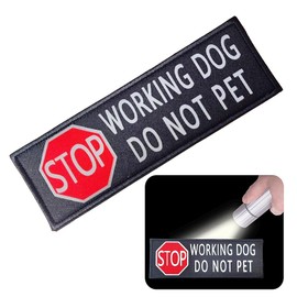 Big Size Reflective Service Dog Patch, Working Dog Don't Pet Patches for Dog Tactical Vests