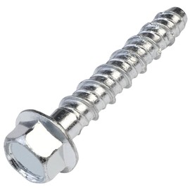 AERZETIX - C57356 - Set of 10 concrete screws with hexagon head with neck/collar Ø7.8x45 mm - direct attachment without dowels - for 10 mm hex key - steel - for renovation work on construction