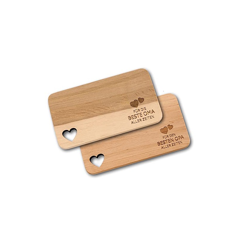 Spruchreif Set of 2 breakfast boards with engraving "Oma" and