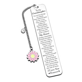 Granddaughter Gifts from Grandma Christmas Stocking Stuffers for Granddaughter Inspirational Bookmark Gifts White Elephant Gifts for Granddaughter Birthday Xmas Graduation Gifts for Granddaughter
