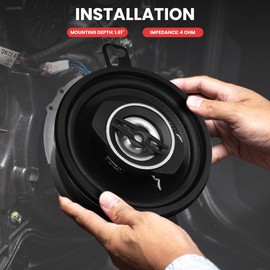 Pyle 2-Way Universal Car Stereo Speakers - 120W 3.5 Inch Coaxial Loud Pro Audio Car Speaker Universal OEM Quick Replacement Component Speaker Vehicle Door/Side Panel Mount Compatible - PL31BK (Pair)