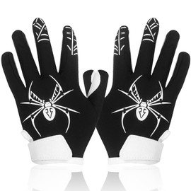 GOWISDOM Youth Football Gloves, Sports Kids Football Receiver Gloves,Youth Silicone Grip Football Gloves Training for Beginners with Super Stick