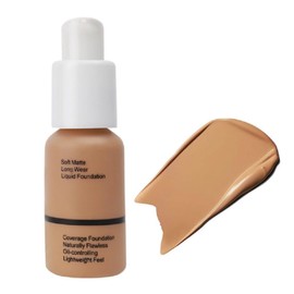 liquid foundation waterproof oil control concealer matte concealer liquid foundation moisturizing BB cream foundation cream (105# Sand, 30ml)