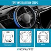 PIC AUTO Steering Wheel Cover, Blue Thick Rhombic Foam and