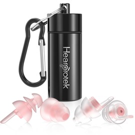 Hearprotek 2 Paar Ohrstöpsel zum Schlafen, Gehörschutz Ohrstöpsel 32db & 30db zum Lärm Reduktion, Reisen, Schnarchen, Arbeiten, Seitenschläfer, Konstruktion (Rosa)