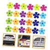 Kisangel 24Pcs Magnetic Flower Stickers for Car Fridge Cute DIY